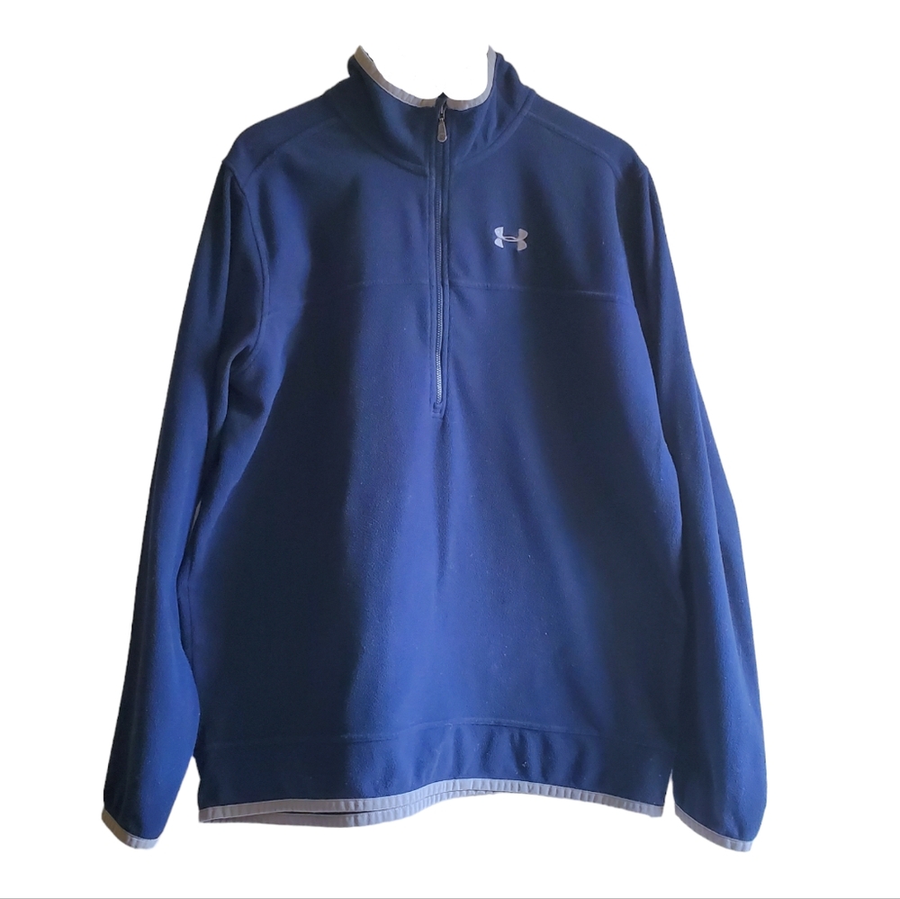 Under Armour Fleece Pullover Half Zip Navy Blue XXL